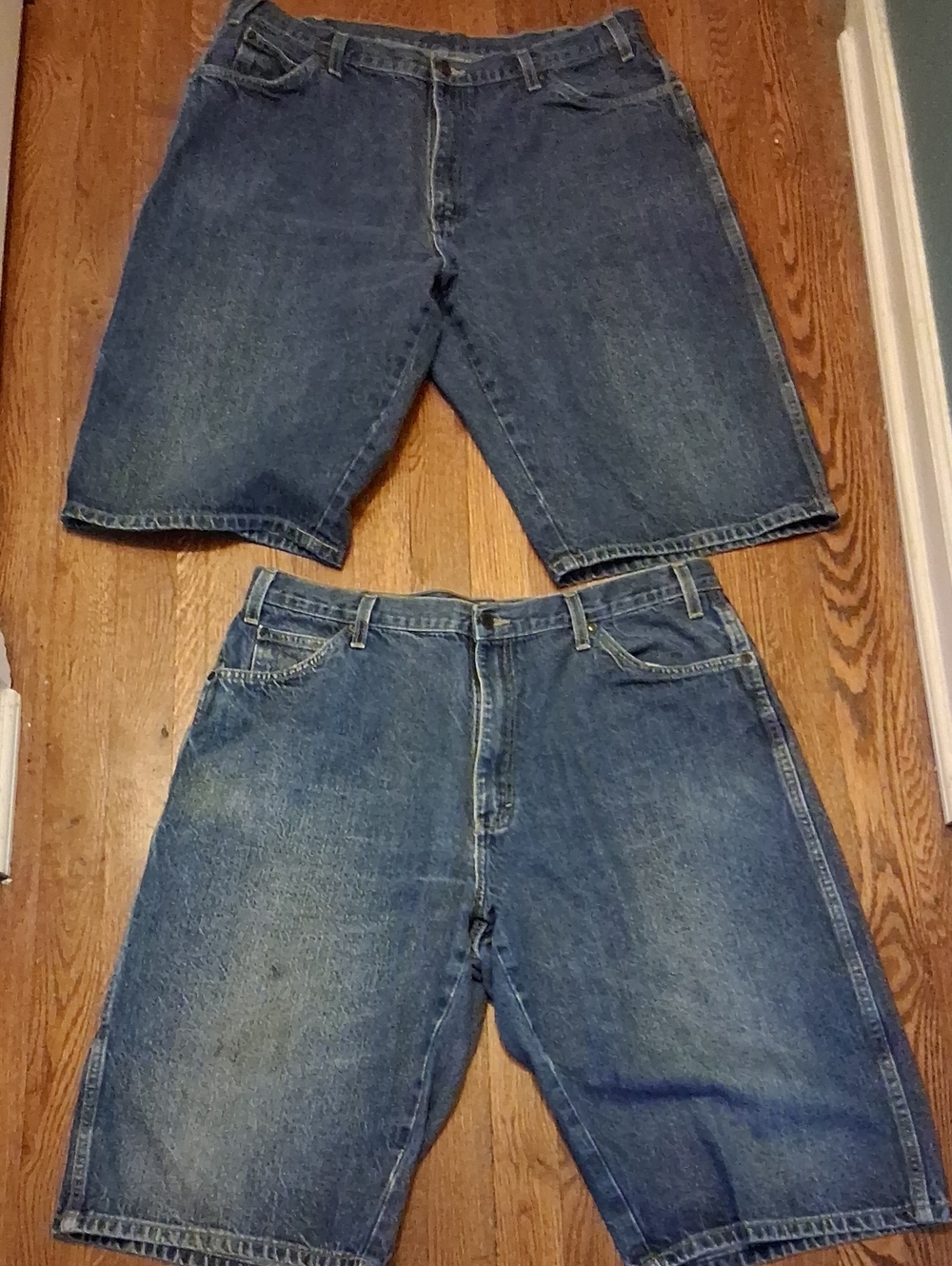 2 Pairs Of Men's Dickies Classic Blue Denim Shorts Size 40